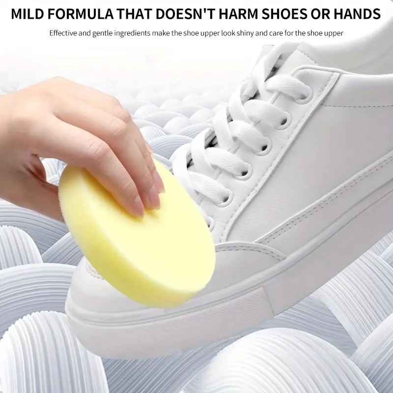 ROZINO White Shoe Cleaner with Surfactant Water-Free for Stain Removal & Brightening Anti-Pollution Dust Prevention 120g/4.2fl.oz