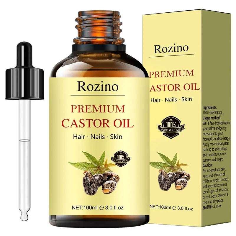 Safe & Sustainable Rozino Premium Castor Oil for Total Beauty Care Cosmetic