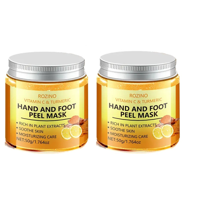 Vitamin C and turmeric hand and foot masks brighten skin tone, remove dead skin, Smooth and soft, Deep moisturizing care, Gentle skincare