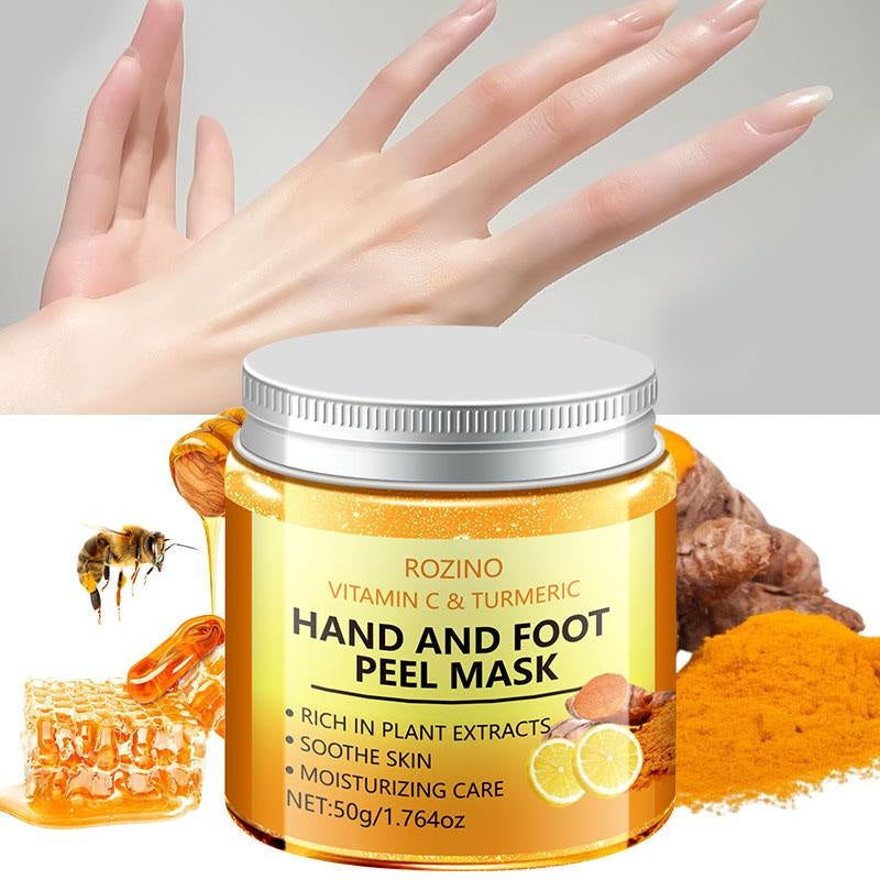 Vitamin C and turmeric hand and foot masks brighten skin tone, remove dead skin, Smooth and soft, Deep moisturizing care, Gentle skincare